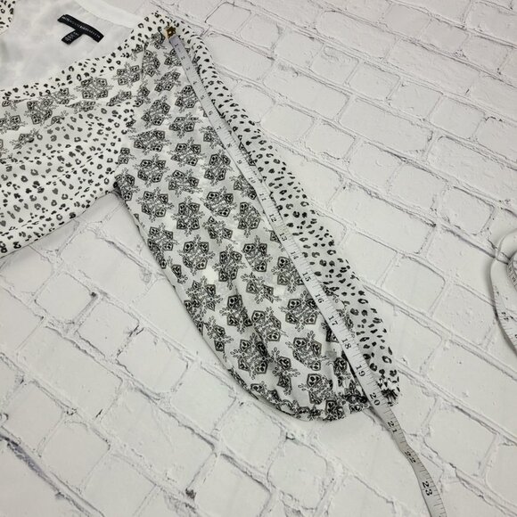 White House Black Market Mixed Print Tiered Blouson Dress size XXS - Picture 6 of 12